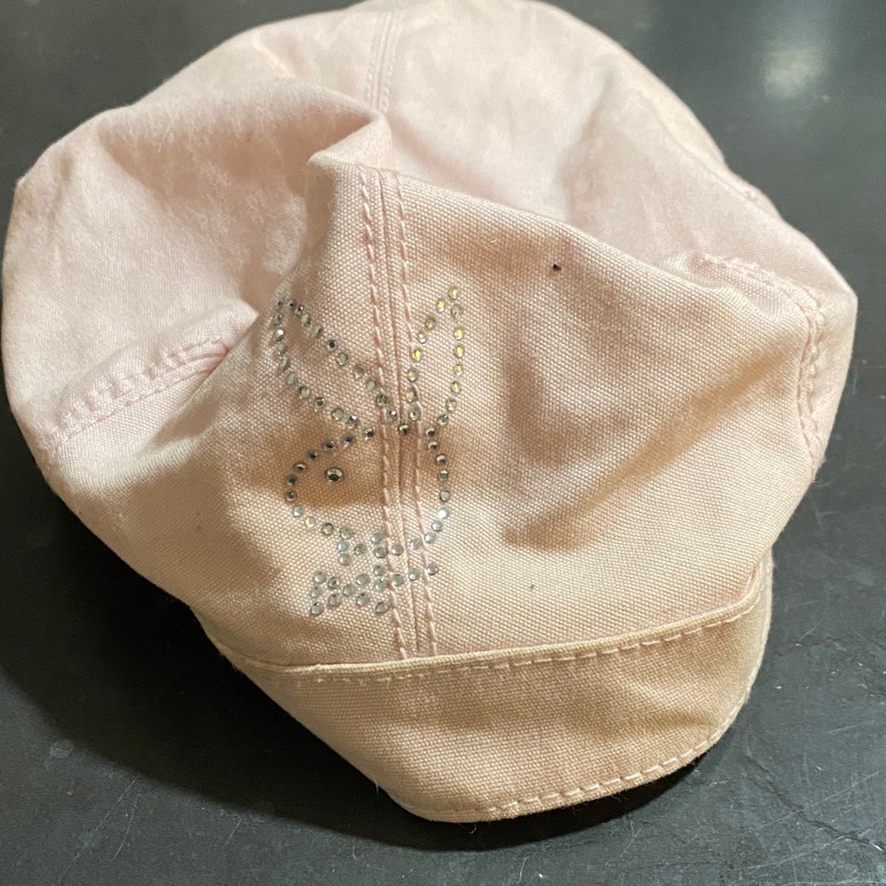 PLAYBOY Pink Cap with Rhinestone Logo Vintage